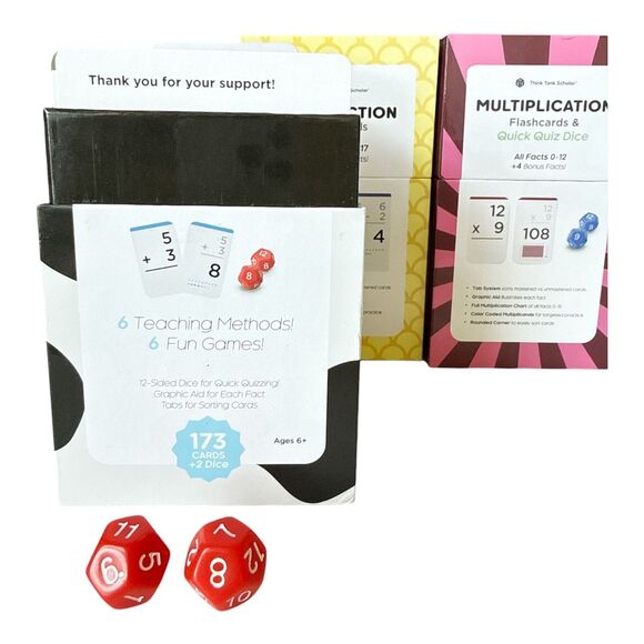 Think Tank Scholar Math Flash Cards Premium Set Add Subtract Multiply Divide - Picture 6 of 14